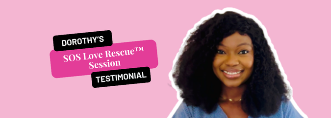 A testimonial photo of a client smiling, representing a success story from Aneta Mildiani's love coaching.