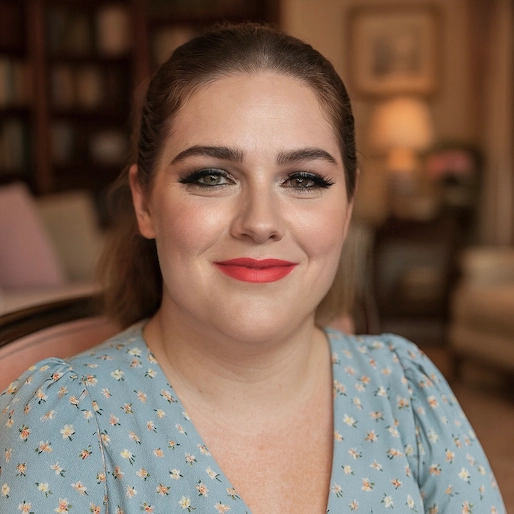 A woman with an open, cheerful smile. She provides a testimonial praising the scientific, expert approach to love and relationships found in Aneta Mildiani's e-book.