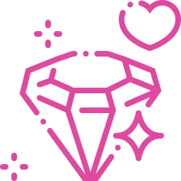 Diamond icon representing exclusivity, rarity, and premium quality