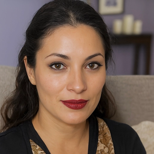 Client testimonial photo: A woman smiling broadly, stating her love life has never been better thanks to the guidance of Relationship Coach Aneta Mildiani.