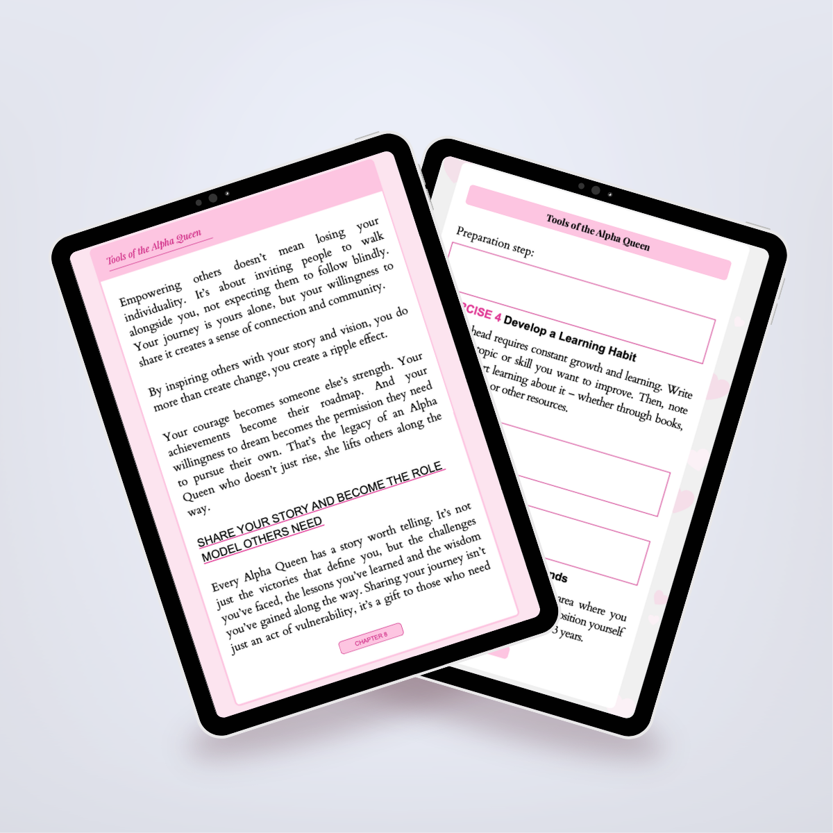 Additional internal pages of the Power Set in a digital mockup, focused on traditional feminine strength. Author: Aneta Mildiani. Expert guidance on feminine allure and securing profound, committed love.