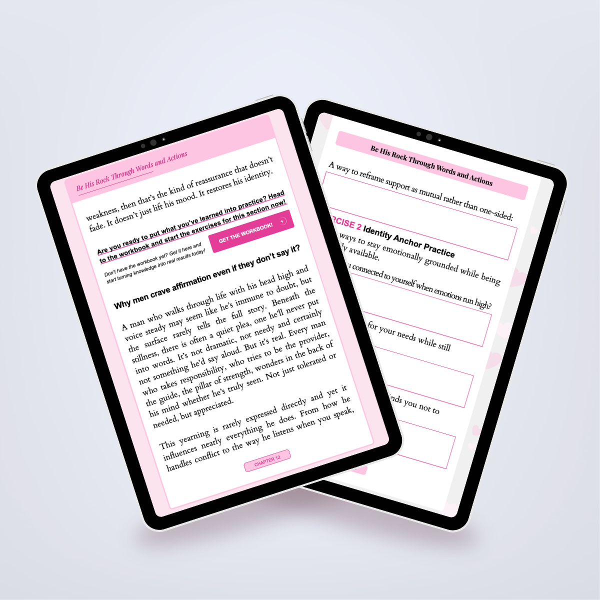 Additional internal pages of the Power Set in a digital mockup, focused on influencing men through words. Author: Aneta Mildiani. Expert relationship coaching for women seeking genuine connection and love.