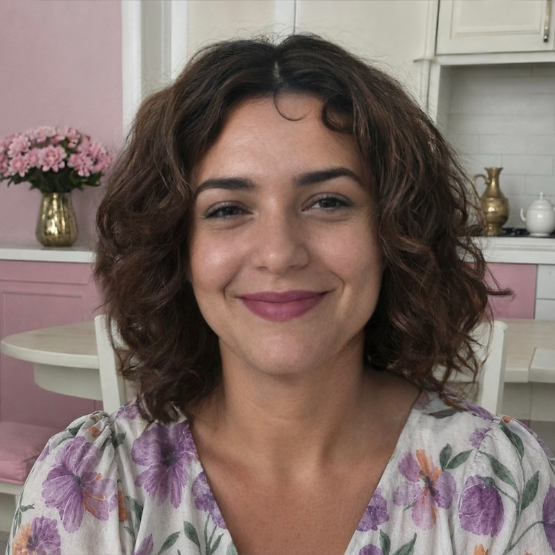 A radiant woman’s testimonial for Aneta Mildiani. Her smile is the visual evidence of a successful transformation in her relationship with the aid of the e-book.