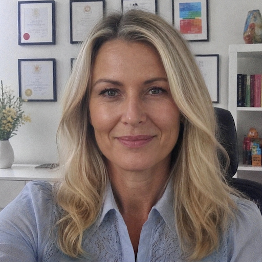 A radiant woman’s testimonial for Aneta Mildiani. Her smile is the visual evidence of a successful transformation in her relationship with the aid of the e-book.