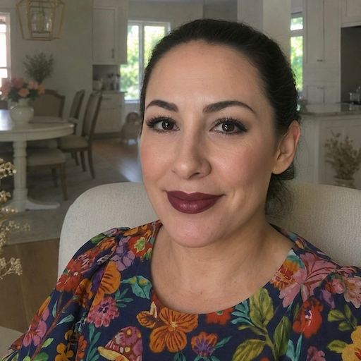 A radiant woman’s testimonial for Aneta Mildiani. Her smile is the visual evidence of a successful transformation in her relationship with the aid of the e-book.