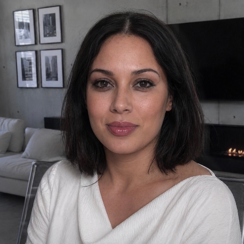 A radiant woman’s testimonial for Aneta Mildiani. Her smile is the visual evidence of a successful transformation in her relationship with the aid of the e-book.
