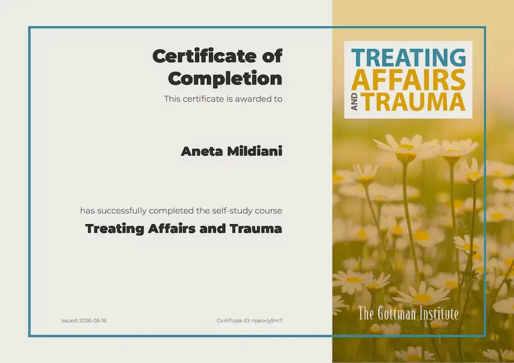Certificate of course completion.