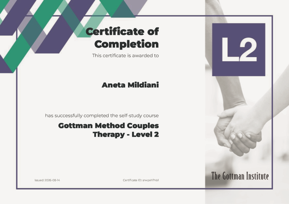 Certificate of course completion.